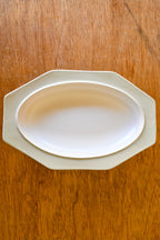 Oblong Cream Dinner Plate (Set of 2)
